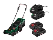 Kosiarki - PARKSIDE® Zestaw Akumulatorowa kosiarka 40 V z 2 akumulatorami Smart, 4 Ah i 2 szybkimi ładowarkami, 4,5 A - miniaturka - grafika 1