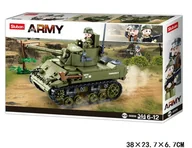Klocki - KLOCKI SLUBAN CZOŁG WOJSKOWY ARMIA WOJSKO WW2 ARMY POJAZD WWII KOMAPTYBILNE Z LEGO COBI 344 EL. M38-B0856 - miniaturka - grafika 1