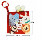 Zabawki sensoryczne - KSIĄŻECZKA SENSORYCZNA DLA DZIECKA ZE ZWIERZĄTKAMI 10 STRON - miniaturka - grafika 1