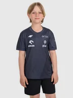 Koszulki dla chłopców - 4F Koszulka treningowa replika dziecięca 4F x Polska Siatkówka - szara 110/116 - miniaturka - grafika 1