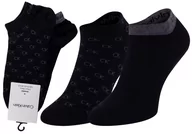 Skarpetki męskie - CALVIN KLEIN SKARPETKI STOPKI MĘSKIE 2 PARY BLACK 701218715 001 - Rozmiar: 39-42 - miniaturka - grafika 1