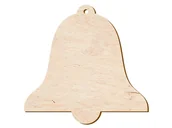 Ozdoby bożonarodzeniowe - PartyShow Zawieszka drewniana Dzwonek - 10 cm - 1 szt. DBN-D01 - miniaturka - grafika 1