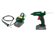 Lutownice - PARKSIDE® Akumulatorowa stacja lutownicza 20 V, PLSA 20 Li B2 lub Pistolet do klejenia na gorąco PHPA 20- Li A1, (bez akumulatora i ładowarki) - miniaturka - grafika 1