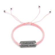 Bransoletki - Bransoletka z grawerem "Cudowną mamę mam" BA3335 - miniaturka - grafika 1