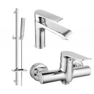 Baterie umywalkowe - Mexen Pecos DQ72 zestaw prysznicowy, chrom - miniaturka - grafika 1