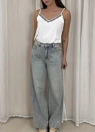 Spodnie sportowe damskie - Jeansy Bling - miniaturka - grafika 1