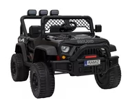 Pojazdy elektryczne dla dzieci - Autko terenowe Geoland Power dla 2 dzieci Czarny + Pilot + Silniki 2x200W + Bagażnik + Radio MP3 + LED - miniaturka - grafika 1