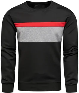 Bluza męska czarna Recea - Bluzy męskie - miniaturka - grafika 1