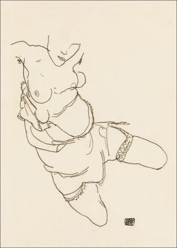 Galeria Plakatu, Plakat, Semi-Dressed Model, Egon Schiele, 70x100 cm