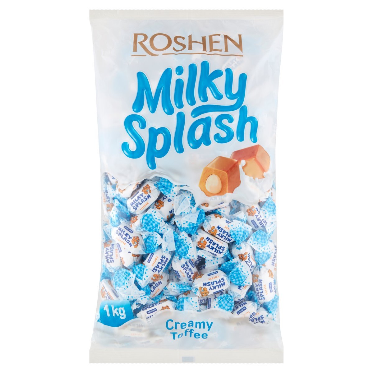 Toffi Roshen Cukierki Milky Splash szklanka mleka 1 kg 1000 g