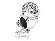 Charmsy - Pandora Valerio.pl Rodowany srebrny charms ptaszek ptak bird cyrkonie srebro 925 QS0017 QS0017 - miniaturka - grafika 1