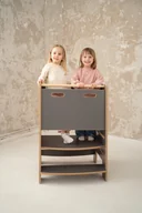 Krzesełka do karmienia - Kitchen Helper DOUBLE SAFE - Pomocnik Kuchenny DLA RODZEŃSTWA - szary - miniaturka - grafika 1