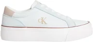 Koszulki i topy damskie - Calvin Klein Jeans Damska koszulka Vulc Flatform Mg Nylon Mix Yw0yw01896 Low Top, Niebieski żagiel Oxford Tan, 5 - miniaturka - grafika 1