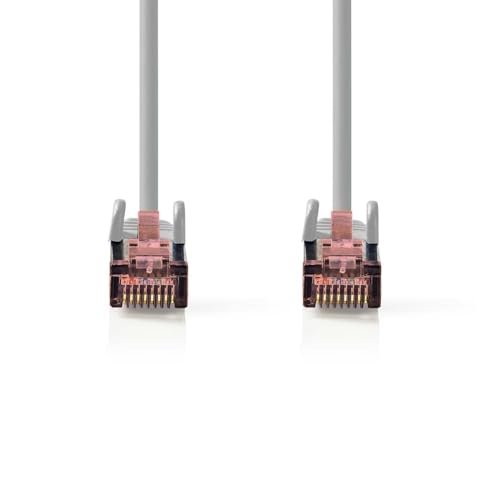 Nedis Kabel sieciowy CAT6 - wtyczka RJ45 - wtyczka RJ45 - S/FTP - 3,00 m - okrągły - LSZH - szary - etykieta