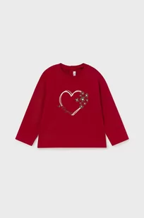 Mayoral longsleeve niemowlęcy kolor czerwony - Bluzki dla niemowląt - miniaturka - grafika 1