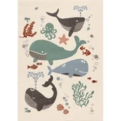 Dywany dla dzieci - Dywan Smiling Whales 160x230cm - miniaturka - grafika 1