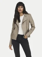 Kurtki damskie - ONLY Kurtka z imitacji skóry Ava 15102997 Beżowy Regular Fit - miniaturka - grafika 1
