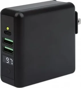 Szybkozłączka Prestigio Manhattan cestovní nabíječka a powerbanka, 4-in-1, 8.000 mAh, Interchangeable US/EU/UK Plugs, černá - Akcesoria do statywów - miniaturka - grafika 1