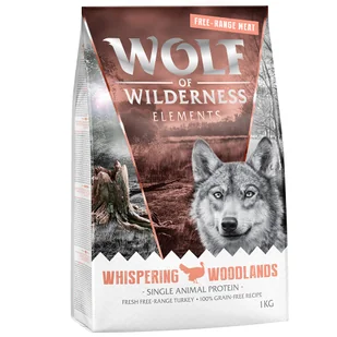 Wolf of Wilderness "Whispering Woodlands", indyk z wolnego wybiegu - bez zbóż - 1 kg - Sucha karma dla psów - miniaturka - grafika 1
