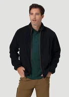 Swetry męskie - Wrangler Adams Fleece Full Zip Męski Sweter Rozpinany Dark Blue Wa6Dhcb08-2Xl - miniaturka - grafika 1