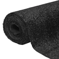 Sztuczne kwiaty - vidaXL Sztuczna trawa 1x25 m/7-9 mm. czarna - miniaturka - grafika 1