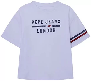Pepe Jeans Koszulka dziewczęca NAD, biała, 14 lat, biały, 14 lat - Koszulki dla dziewczynek - miniaturka - grafika 1