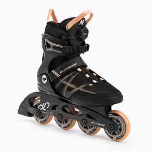 Rolki damskie K2 Alexis 80 Boa black/orange - Rolki - miniaturka - grafika 1