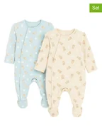 Śpiochy dla niemowląt - COOL CLUB Śpioszki (2 szt.) w kolorze żółtym i błękitnym - miniaturka - grafika 1