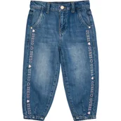 Spodnie i spodenki dla dziewczynek - Guess Jeansy | Relaxed fit - miniaturka - grafika 1