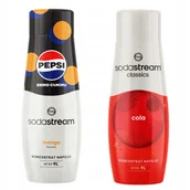 Syropy i koncentraty owocowe - Zestaw 2 koncentratów, syropów do wody. Sodastream Pepsi MAX Mango + Cola - miniaturka - grafika 1