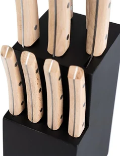Zestaw noży Homey's Bokträ, 9 elementów Czarny - Noże kuchenne - miniaturka - grafika 4