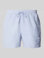 Kąpielówki męskie - Spodenki kąpielowe z wyhaftowanym logo - miniaturka - grafika 1