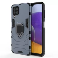 Etui i futerały do telefonów - Ring Armor pancerne hybrydowe etui pokrowiec + magnetyczny uchwyt Samsung Galaxy A22 4G niebieski - miniaturka - grafika 1