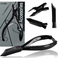 Akcesoria do paznokci - Cążki do skórek paznokci obcinaczki nożyczki kosmetyczne manicure gabinet SPA czarne - miniaturka - grafika 1