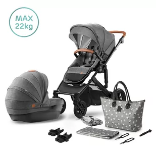 KinderKraft PRIME 2w1 Grey - Wózki dziecięce - miniaturka - grafika 1