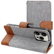 Etui i futerały do telefonów - Kabura JEANS Book do IPHONE 17 szary - miniaturka - grafika 1