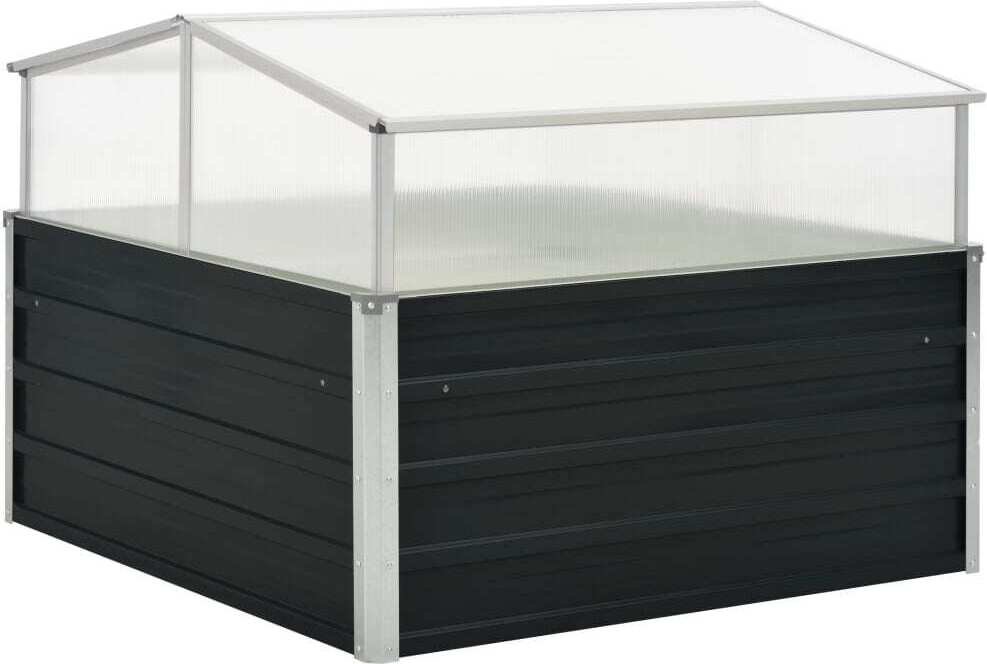 Szklarnia Antracyt 100x100x77 cm Stal ocynkowana