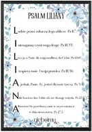 Ikony i obrazy sakralne - Psalm imienia, PERSONALIZOWANY, grafika w aluminiowej ramce, idealny prezent na imieniny, pamiątka chrztu, bierzmowania - miniaturka - grafika 1