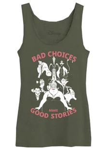 Disney"Bad Choices Make Good Stories" WODVILNTK031 Damski tank top, Khaki, Rozmiar L, Khaki, L - Koszulki i topy damskie - miniaturka - grafika 1