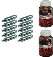 Osprzęt do wiatrówek - Zestaw 10+2 Nabój kapsuła CO2 Borner 12 gr + Śrut 4,46 mm Borner Premium Gold 1500szt - miniaturka - grafika 1