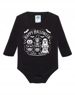 Body dla niemowląt - Body dziecięce czarne nadruk z napisem HAPPY HALLOWEEN 3M - miniaturka - grafika 1