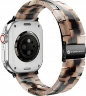 Akcesoria do smartwatchy - ForCell FORCELL F-DESIGN FA04 pasek żywiczny marmurkowy do APPLE Watch 38 / 40 / 41 mm brązowy - miniaturka - grafika 1