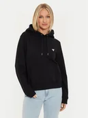 Bluzy damskie - Guess Jeans Bluza W4YQ04 KC811 Czarny Classic Fit - miniaturka - grafika 1