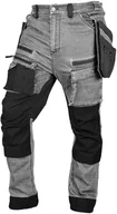 Odzież robocza - Neo Spodnie robocze DENIM, wzmocnienia Cordura, odpinane kieszenie kaburowe, szare, rozmiar L - miniaturka - grafika 1