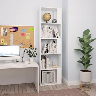 vidaXL Regał na książki/przegroda, biały, 45x24x159 cm vidaXL - Regały - miniaturka - grafika 1