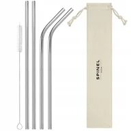 Akcesoria i części AGD - 4x Metalowe Słomki Spinel Soda Rurki Wielorazowe Do Napojów Czyścik - miniaturka - grafika 1