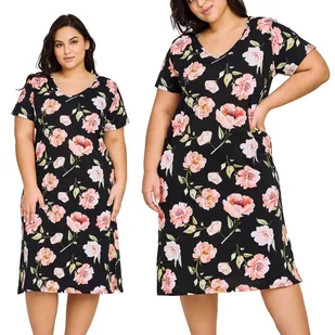 ELEGANCKA KOSZULA NOCNA DLA PUSZYSTYCH 3XL 50 52 - Bielizna nocna - miniaturka - grafika 1
