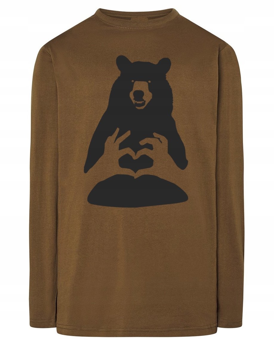 Longsleeve nadruk miłość Niedźwiedź Love r.S