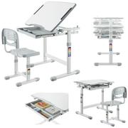 Biurka - MOZOS DC-SET-GREY zestaw biurko + krzesło szary - miniaturka - grafika 1