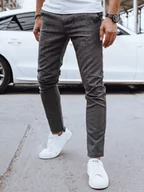 Spodnie męskie - Spodnie męskie casual ciemnoszare Dstreet UX4400-33 - miniaturka - grafika 1